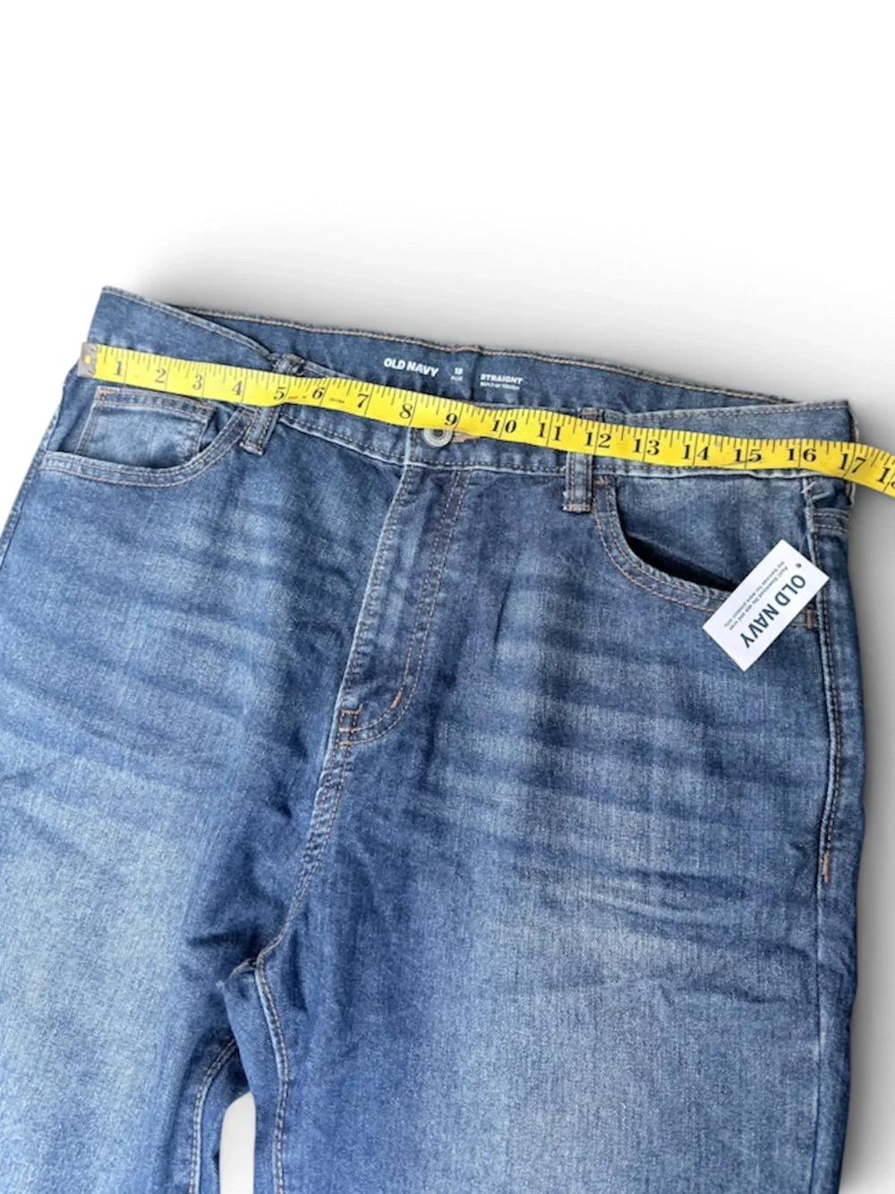 Old Navy Kids Straight-Leg Jeans in Blue Wash- 18 PLUS